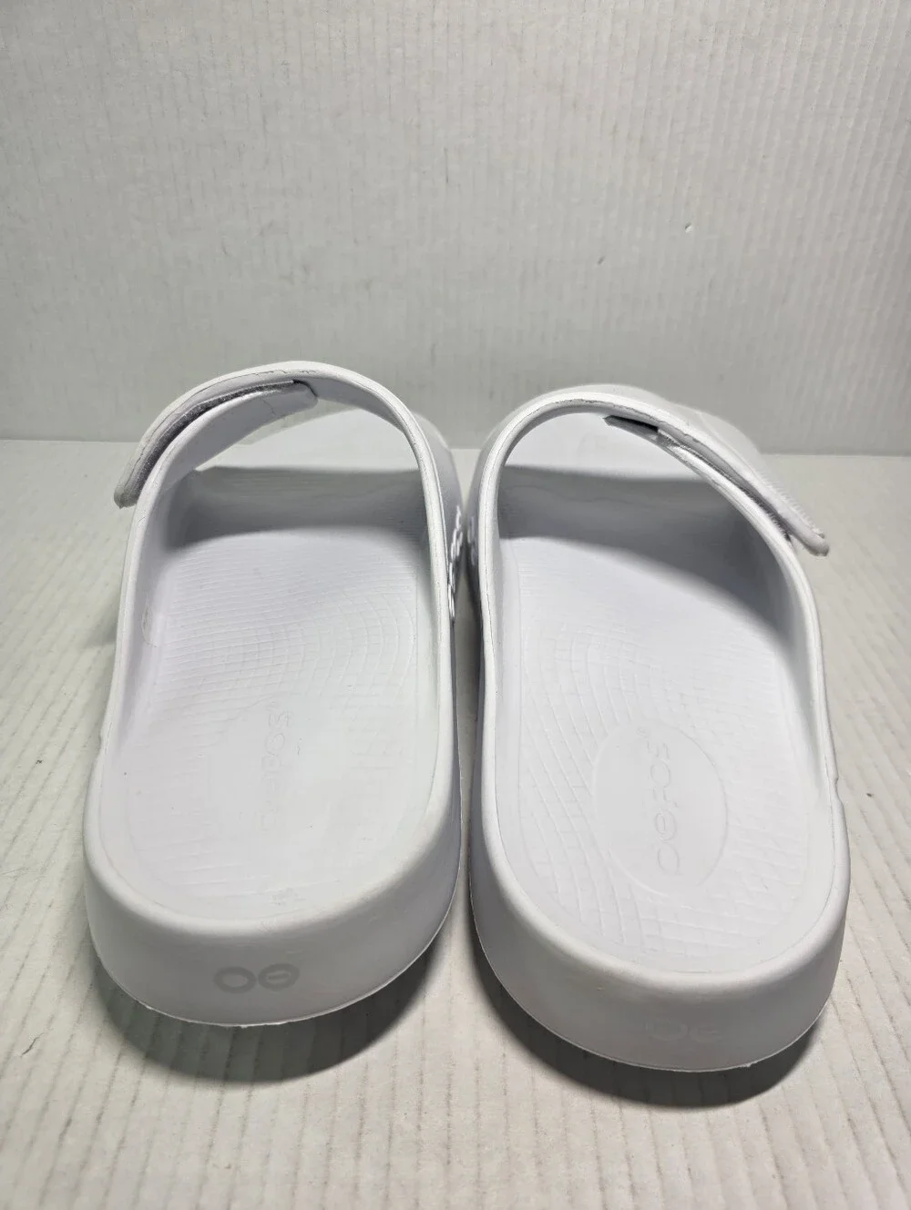 OOFOS OOahh Sport Flex Sandal Slide White Mens Sizes 15